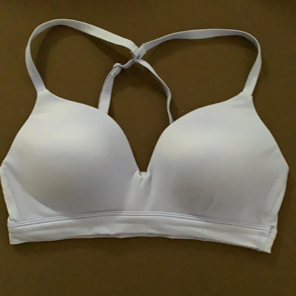 Victoria Secrets racerback lightly lined bra, size is 32C